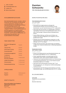 Lebenslauf-Vorlage für SQL-Datenbankadministrator*in #3