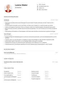 Lebenslauf-Muster für Art Director*in