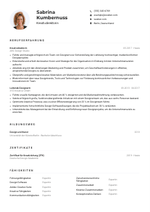 Lebenslauf-Muster für Kreativdirektor*in