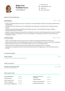 Lebenslauf-Vorlage für Kreativdirektor*in #3