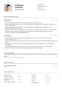 Lebenslauf-Vorlage für Designmanager*in #2