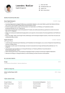 Lebenslauf-Vorlage für Digital-Designer*in #3