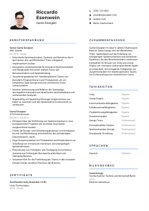 Lebenslauf-Vorlage für Game-Designer*in #2