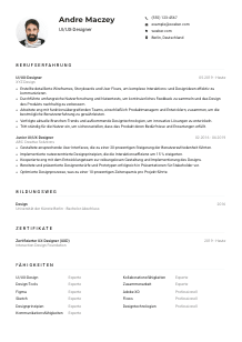 Lebenslauf-Muster für UI/UX-Designer*in