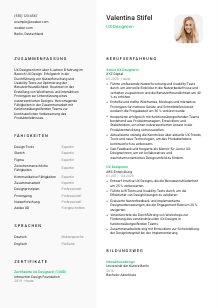 Lebenslauf-Vorlage für UX-Designer*in #2