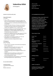 Lebenslauf-Vorlage für UX-Designer*in #3