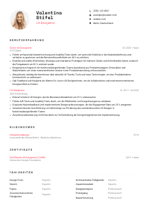 Lebenslauf-Vorlage für UX-Designer*in #1