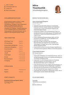 Lebenslauf-Vorlage für Virtual-Reality-Designer*in #3