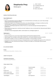 Lebenslauf-Muster für Webdesigner*in