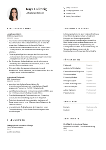 Lebenslauf-Vorlage für Lehrplangestalter*in #1
