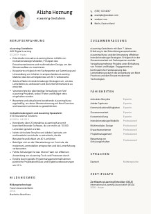 Lebenslauf-Vorlage für eLearning-Gestalter*in #2