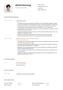 Lebenslauf-Vorlage für eLearning-Gestalter*in #1