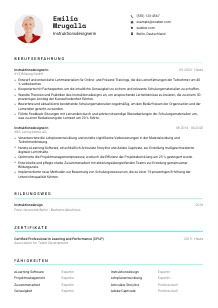 Lebenslauf-Vorlage für Instruktionsdesigner*in #3