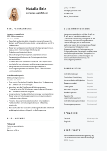 Lebenslauf-Vorlage für Lernprozessgestalter*in #2