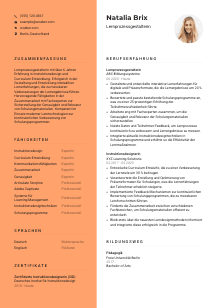 Lebenslauf-Vorlage für Lernprozessgestalter*in #3