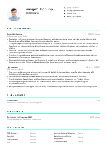 Lebenslauf-Vorlage für HLK-Designer*in #3