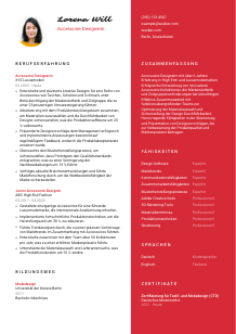 Lebenslauf-Vorlage für Accessoire-Designer*in #3