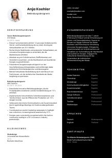 Lebenslauf-Vorlage für Bekleidungsdesigner*in #3