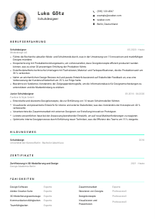 Lebenslauf-Vorlage für Schuhdesigner*in #3