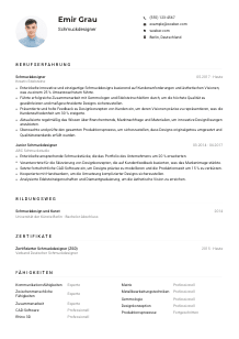 Lebenslauf-Muster für Schmuckdesigner*in