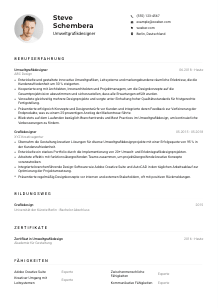 Lebenslauf-Muster für Umweltgrafikdesigner*in