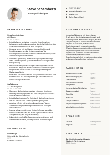 Lebenslauf-Vorlage für Umweltgrafikdesigner*in #2