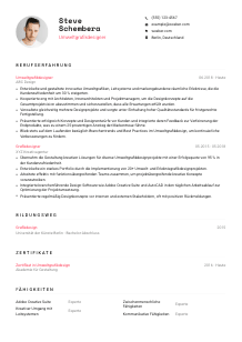 Lebenslauf-Vorlage für Umweltgrafikdesigner*in #1
