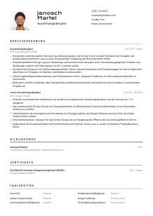 Lebenslauf-Vorlage für Ausstellungsdesigner*in #2