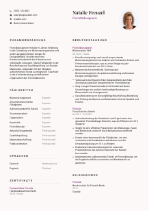 Lebenslauf-Vorlage für Floristikdesigner*in #3
