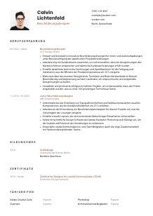 Lebenslauf-Vorlage für Beschilderungsdesigner*in #1
