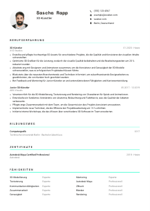 Lebenslauf-Vorlage für 3D-Künstler*in #3