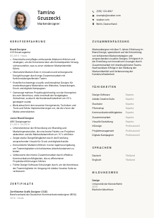 Lebenslauf-Vorlage für Markendesigner*in #2