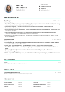 Lebenslauf-Vorlage für Markendesigner*in #3
