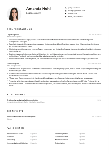 Lebenslauf-Muster für Logodesigner*in