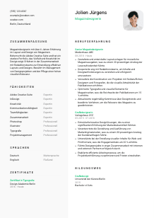 Lebenslauf-Vorlage für Magazindesigner*in #2