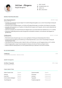 Lebenslauf-Vorlage für Magazindesigner*in #3