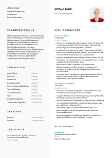 Lebenslauf-Vorlage für Motion Designer*in #2