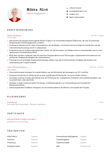 Lebenslauf-Vorlage für Motion Designer*in #1