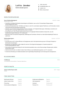 Lebenslauf-Vorlage für Multimediadesigner*in #3