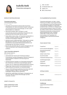 Lebenslauf-Vorlage für Präsentationsdesigner*in #1
