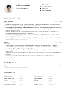 Lebenslauf-Muster für Visueller Designer*in