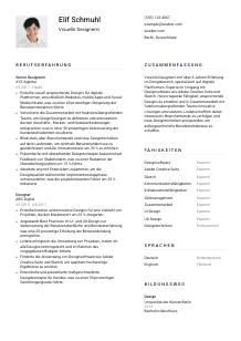 Lebenslauf-Vorlage für Visueller Designer*in #1