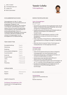 Lebenslauf-Vorlage für Fahrzeugdesigner*in #3