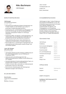 Lebenslauf-Vorlage für CAD-Designer*in #1