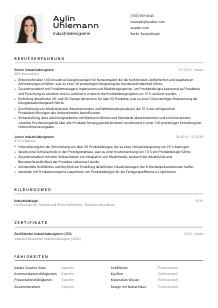 Lebenslauf-Vorlage für Industriedesigner*in #2