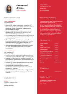 Lebenslauf-Vorlage für Produktdesigner*in #3