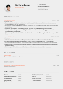 Lebenslauf-Vorlage für Innenarchitekt*in #3