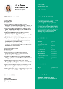 Lebenslauf-Vorlage für Küchendesigner*in #2