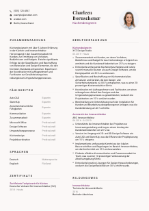 Lebenslauf-Vorlage für Küchendesigner*in #3