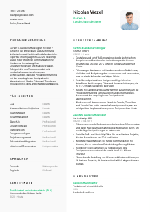 Lebenslauf-Vorlage für Garten- & Landschaftsdesigner*in #2